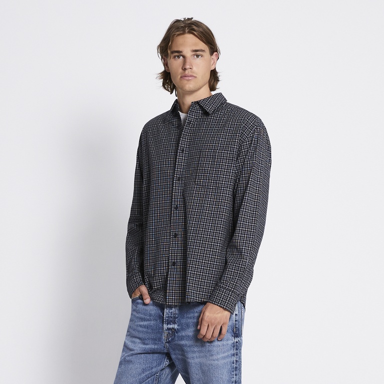 Boxy check shirt "Chicago" Black